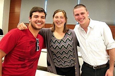 Dominick Recckio, Moriah Petty, Sam Coleman at Youth Venture Panel uw_ic-cornell