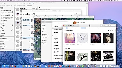 All the usual suspects -- Mail, Cendar, Maps, Contacts, and the rest -- have the iOS 8 look, but they still work as they should on a computer and don't try to be a phone. Because they are so like the phone versions the learning curve is reduced. yosemite apps