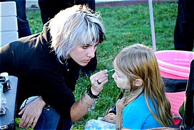 Don't expect face painting if you get your eyes checked or go to the doctor for a checkup! But that was part of the fun at the open house. Face Painting