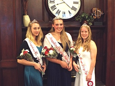 Left to right: Stephannie Rorick, Alternate Dairy Princess; Elizabeth Drake – Tompkins County Dairy Princess; Julia Fouts – Alternate Dairy Princess dairyprincess 400