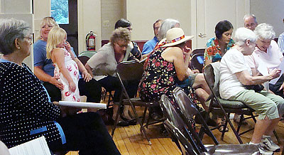Democrats filled the Lansing Community Center Thursday evening to choose their candidates for Town positions in the November election demcaucus 400