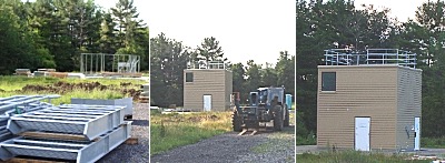 June, July, August. The tower is ready for use. Fire Training Tower