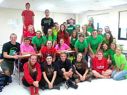 (Back Row from left to right) Chris Robinson, Ben Eisenhut, Ian Coates, John Koch, Ryan Beasmer, Karsten Zuidema (Third Row from left to right) Margaret Steffie,Grace Ferris, Emily Gallagher, Brianne Hegelein, Alex Smith, Hannah Bronson, Kristen Galvin, Sam Mauser, Jillian Littlefair (Second Row from left to right) Mickey Koch, Josh Zajac, Sydney Fraboni, Meghan Matheny, Emily Hornibrook, Krista Taylor, Olivia Melcher (Front Row from left to right) Katherine Babuka, Miriam Leo, Alex Purcell, Cassidy Towner, Margot Miller, Katie Weaver, Hannah Overstrom, Olivia Longhouse. Photos courtesy of Marcie Kreydt Lansing High School Night of Life