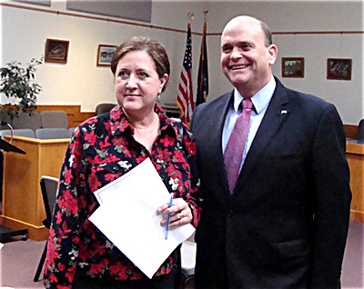 Tompkins Consolidated Area Transit (TCAT) Communications and Marketing Manager Patty Poist with Congressman Tom Reed (R- New York 23rd District) Patty Poist, Tom Reed