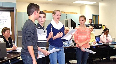 Middle School Student Council Shows a Spoodle to the Lansing Board Of Education Middle School Student Council Shows a Spoodle to the Lansing Board Of Education