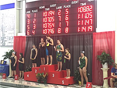 Backstroke Champion Paige Kieper swim 2015 Class C Sectionals Backstroke Champion Paige Kieper