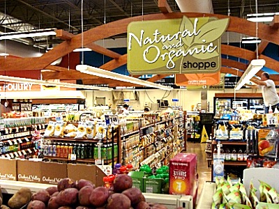The Produce area is slightly smaller to make room for an expanded Natural-Organic foods section. Tops