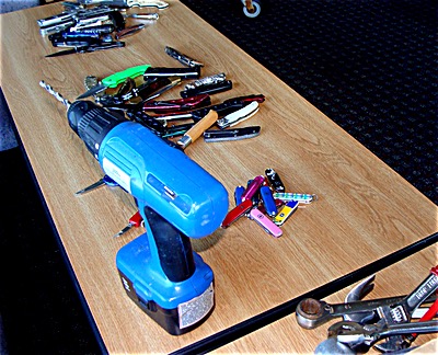This is only a fraction of the knives and tools that were surrendered over a three month period at the Ithaca and Elmira airports over a three month period TSA - Surrendered Items