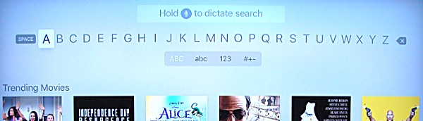 The son-screen search keyboard is worse than the old version, but with Siri you don't need it. Just spell out what you're searching for, and Presto! -- if it is there to be found, it is found. Apple TV 4