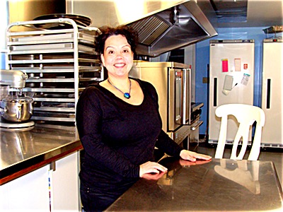 Tal Oron Cohen in the Ba-Li Cravings commercial kitchen Ba-Li Cravings
