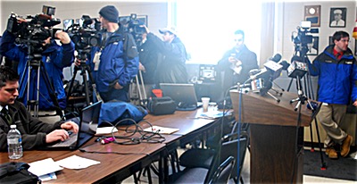 The mine shaft rescue attracted local and national media. Media