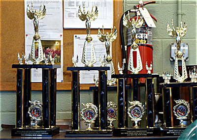 Cargill is rightly proud of its safety record. Safety competition trophies line the wall in a conference room near the elevator shaft. Safety Trophies