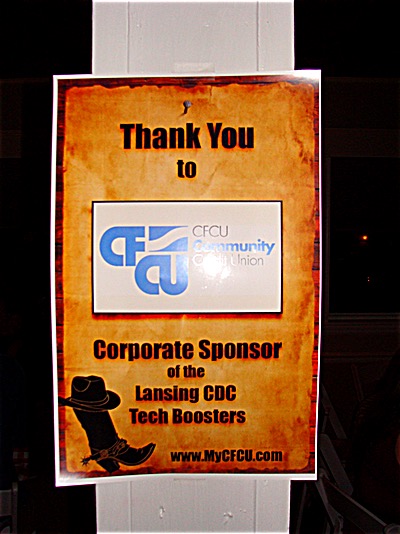 Corporate sponsors were featured on 'Wanted' posters around the Lakewatch Inn CDC Hoedown