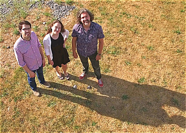Left to right: Theo Wolf, Artistic and Managing Associate, Jennifer Herzog, Associate Artistic Director, and Samuel Buggeln, Artistic Director. Photo by Photosynthesis Productions. Cherry Arts - Theo Jennifer Sam