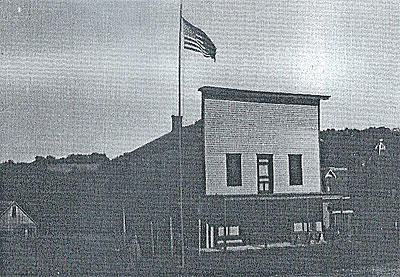 The original Ludlowville fire station housed a horse-drawn pumper. (Photo courtesy of Lansing Historical Association and Lansing Town Historican Louise Bement) Old Ludlowville Fire Station