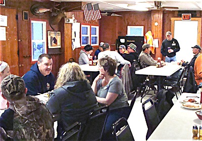 31 people had breakfast at the Lansing Rod & Gun Club Sunday, when the club and local businesses sponsored a free meal for Cayuga Salt Mine employees and local emergency responders. Lansing Rod & Gun CLub