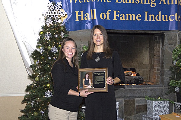 Dara Porterfield is inducted. Photo by Katie McMillen, BraMaJamA Photography halloffame daraporterfield