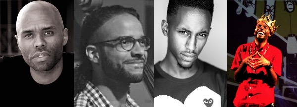 From Left: Darian Dauchan, Mathew "MattViolinist" Silvera, Desmond Bratton, Death Boogie production photo kitchen DeathBoogie