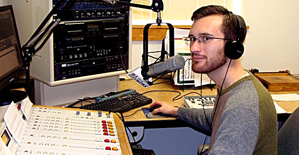 Kyle Robertson broadcasts live from the WHCU Newsroom. Kyle Robertson