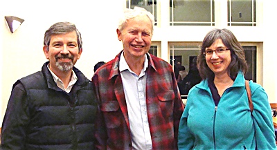 Left to right: Town of Lansing Supervisor Ed LaVigne, Village of Lansing Mayor Donald Hartill, Town Councilwoman Katrina Binkewicz in the Village Hall Monday lavignehartillbinkewicz 20160201