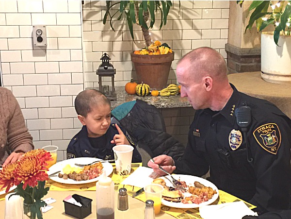 ICPD Officer Colin Toland with Chief John Barber rotary edbreakfast barbertoland