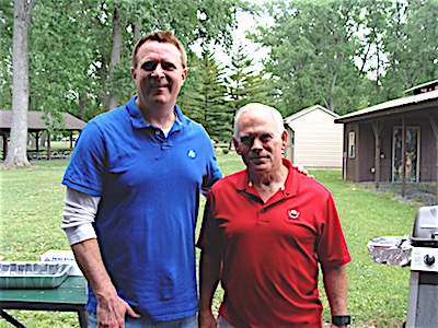 Tompkins County Legislator Mike Sigler (left) and NYS Senate candidate Floyd Rayburn Mike Sigler and Floyd Rayburn