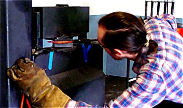 Stretching the heated steel tg stretch