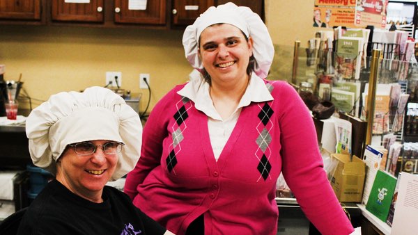 Pictured (from Left To Right): Ryan Notarpole, Employment Specialist at Challenge Workforce Solutions; Danya S., employee at Life’s So Sweet Chocolates; Darlynne Overbaugh, Owner, Life’s So Sweet Chocolates Life's So Sweet