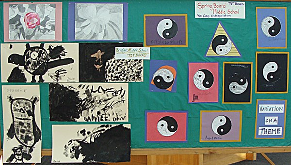 India Ink and brush drawings, Yin Yang extrapolation, and variations on a theme from TST BOCES students TST BOCES Student Art