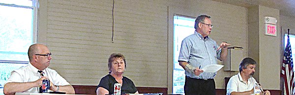 Left to right: Town Attorney Guy Krogh, Comprehensive Plan Committee Chair Connie Wilcox, Town Planner Michael Long, Lansing Supervisor Ed LaVigne Comprehensive Plan