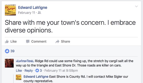 Lansing Supervisor on Facebook