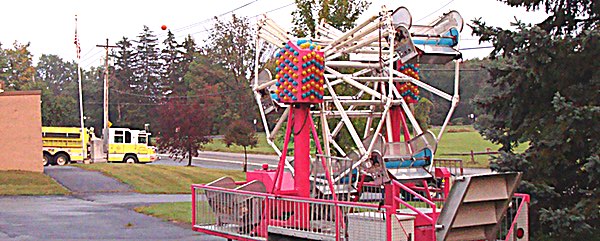 Carnival rides were dropped off at Central Station Tuesday, in preparation for the Lansing Bicentennial Celebration tomoorw. Bicentennial Carnival