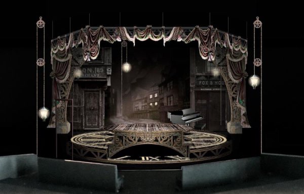A Christmas Carol set design and rendering by Shoko Kambara hangar christmas carol
