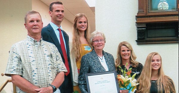 nancy Myers with her family - Photo by Anne Gorsky Nancy Myers