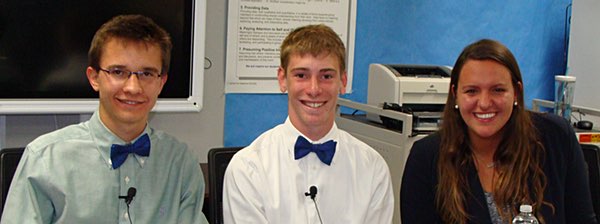 (Left to right) Student Council moderators Zoltan Csaki, Nick Parkes, and Krista Taylor schoolboard studentcouncilmoderators