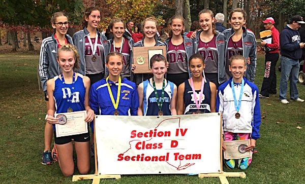 State qualifiers from Class D Sectionals. Lansing's Mikaela Garcia is first row, second from left. xc 4609