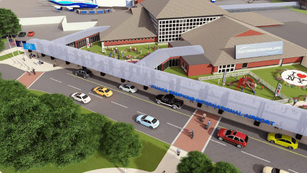 Renderings provided by the Office of the New York State Governor Ithaca-Tompkins International Airport