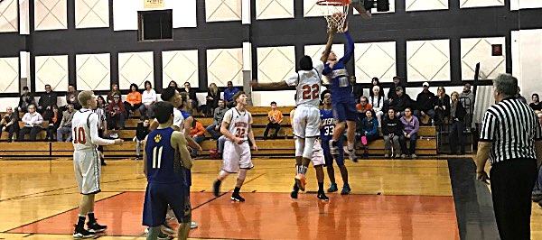 Miller LaBar layup against Marathon basketball Miller LaBar layup against Marathon