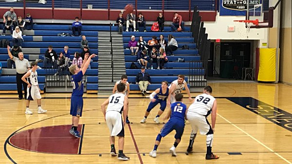 Nelson free throw against Watkins Glen basketball Nelson free throw against WG
