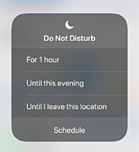 iOS 12 Do Not Disturb