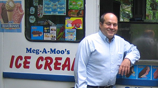 Nick Pidlypchack is the Meg-A-Moo's ice cream man. Meg-A-Moo's