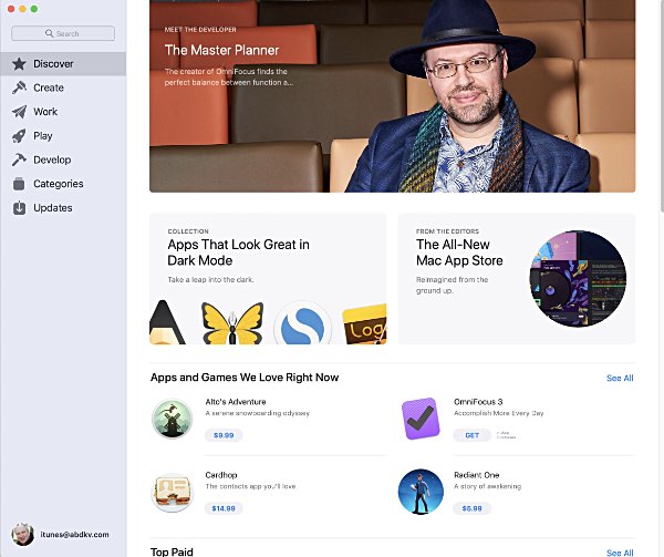 After installation one of the features Applis is touting is a newly redesigned App Store Mojave