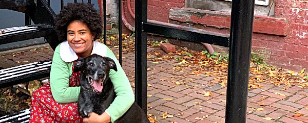 Torianna Payne as Annie with her dog Carter as Sandy r2p Annie