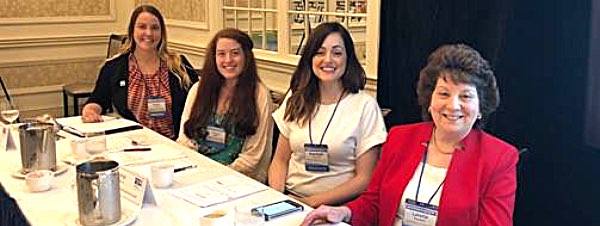 Left to right: Becki Schicker, United Way of Greater Rochester, Regan Ralston, United Way of Tompkins County, Kayleigh Terranova, United Way of Buffalo and Erie County, and Loretta Zolkowski, President of the Human Services Leadership Council of CNY unitedway stateconf