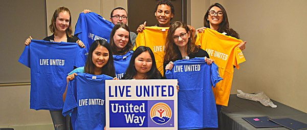 2018 Youth and Philanthropy Students: Alina Achenbach-Schill, Ashleigh Scheidweiler, Aurora Wulff, Ila Rose, Jackson Oates, Indigo Kane, Janelle Vuong, Jisoo Ha*, Justin Wade, Kobe Bangs, Nano Win, Natalie Irwin*, Naysa Pence-Milton, Patrick Murphy, Samuel Cariddi* (*2018 Denotes YAP Student Leader) Photo by John Peeples uwtc youthphilantropy