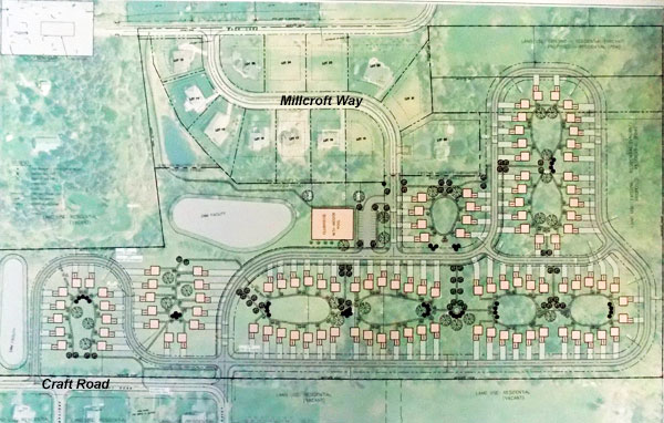 If all phases of the proposed Lansing Village Cottages are built out, 107 cottages would be built around 9 pocket parks to create distinct neighborhoods. Lansing Village Cottages