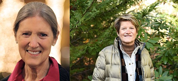 WCA Award recipients Fiona Morgan Fein (left) and Rebecca Haag wells fine haag