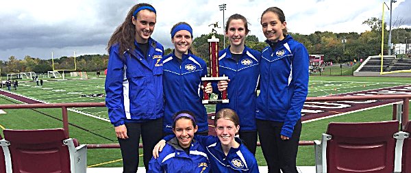 xc Lansing varsity girls 1st place trophy at Auburn Invitational