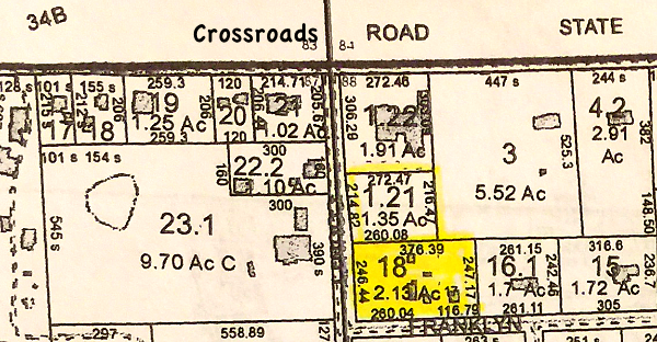In October this vacant Franklin Drive parcel was changed from R1 (Residential Low Density) to B2 (Commercial Use) Zoning Change