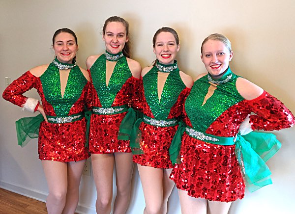 Lansing High School dancers (left to right) Audrey Lauzun, Monica Willkens, Abby Wilder, Isabella Steffie armstrong lansingdancers